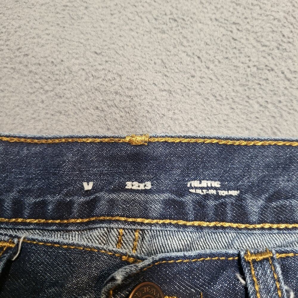 Old Navy Jeans Mens 31x31 Blue Athletic Straight Leg Distressed Denim Stretch - Picture 4 of 10